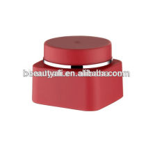 30g 50g Red Plastic Cosmetic Square PP Jar cream bottle double wall cream 50g matt jars eco PP cream jars